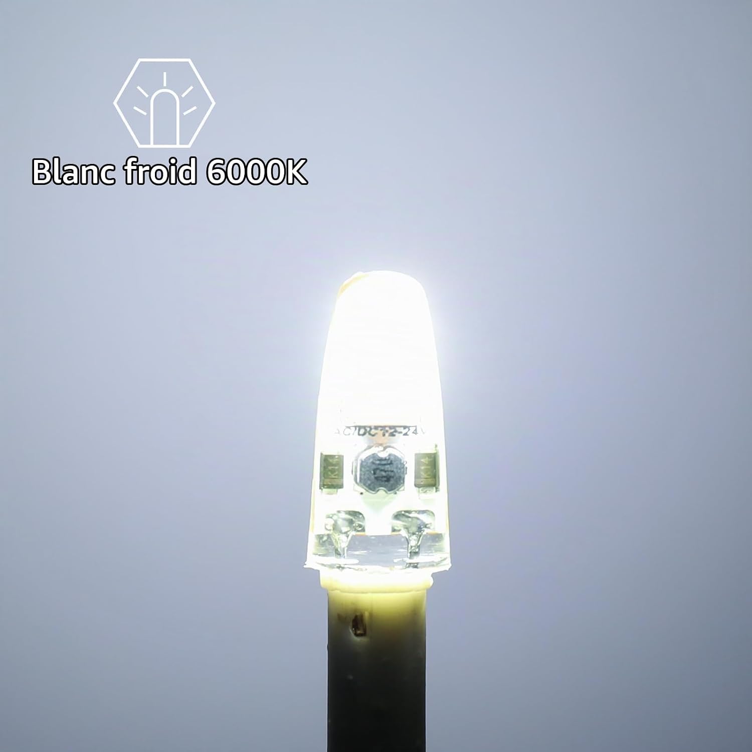 Detalle 2 de I-SHUNFA G4-12LED-NEW G4-ledlampen, dimbaar, 6000 K, 10 stuks