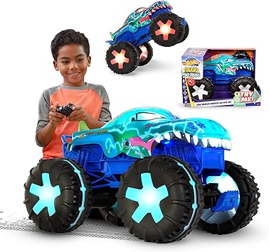 Hot Wheels Mega-Wrex 🚗 Coche teledirigido con luces y sonidos