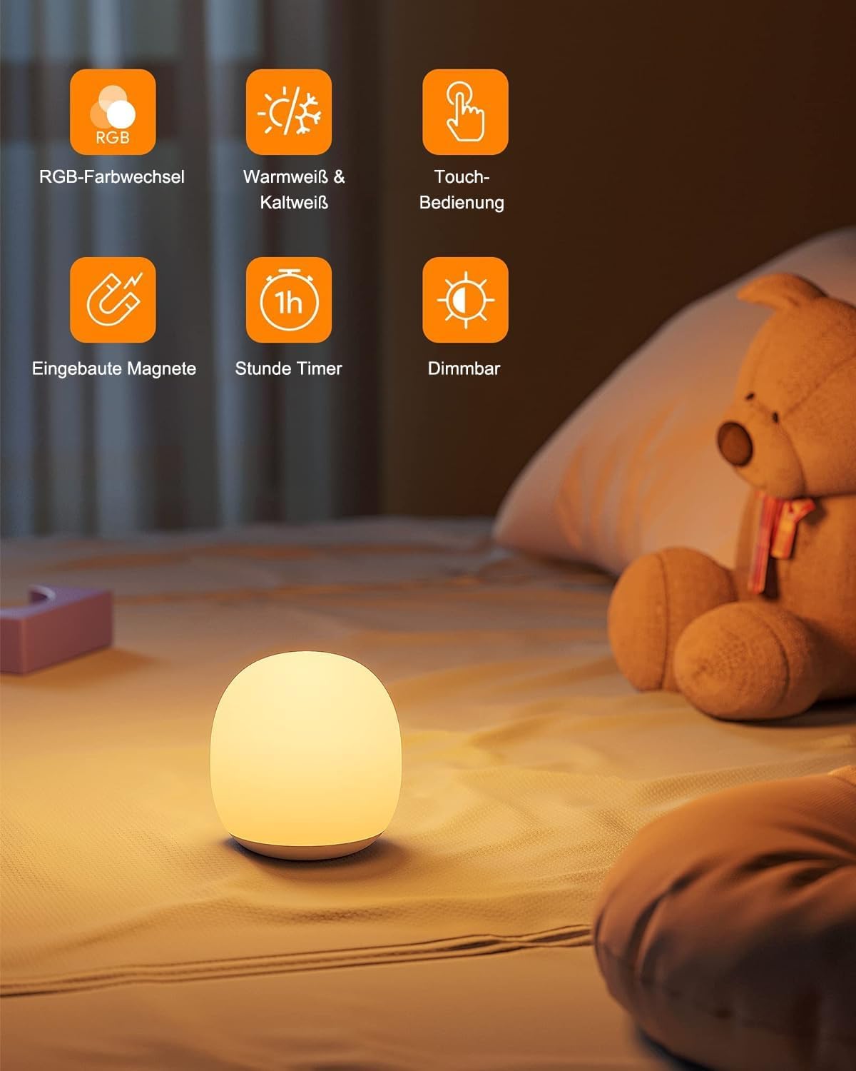 Detalle 2 de EASEMO LED Nachtlicht Kinder 100 Stunden
