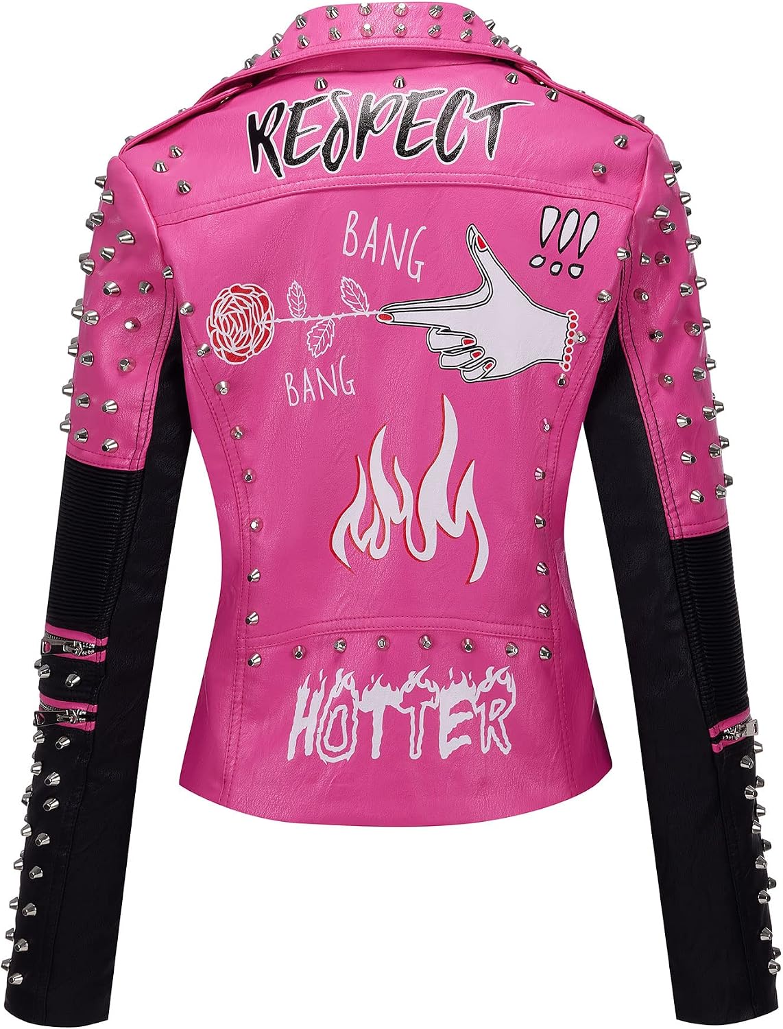 Detalle de RISISSIDA Faux Leather Moto Jacket