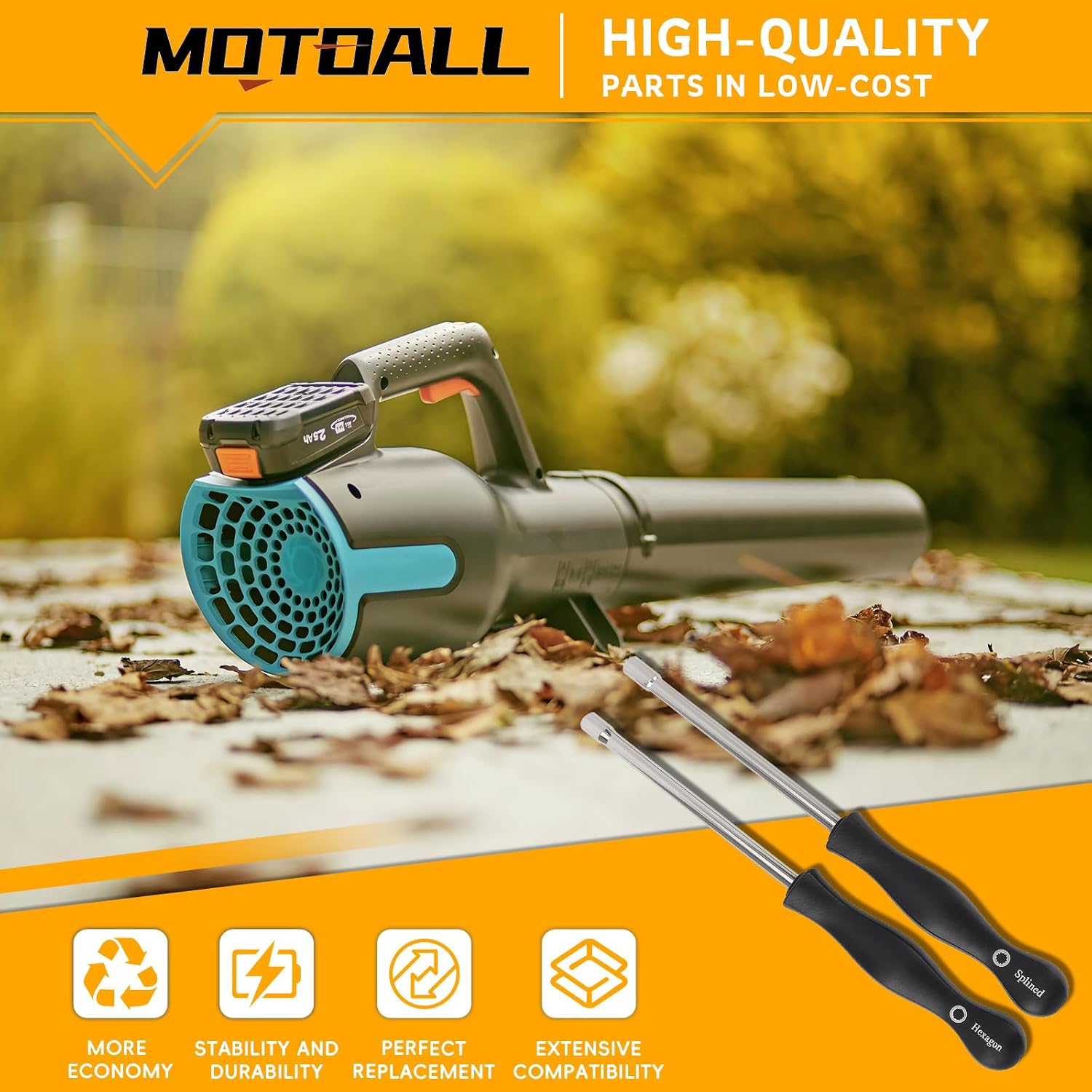 Detalle 2 de MOTOALL Carburetor Adjustment Tool, 21-Tooth Splined