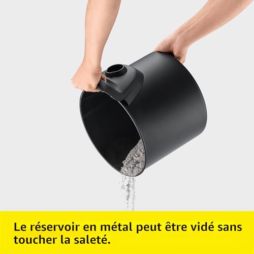 Detalle de KÄRCHER Aspirateur Cendres et Poussières AD 2 – 600 W, cuve métal 14 L