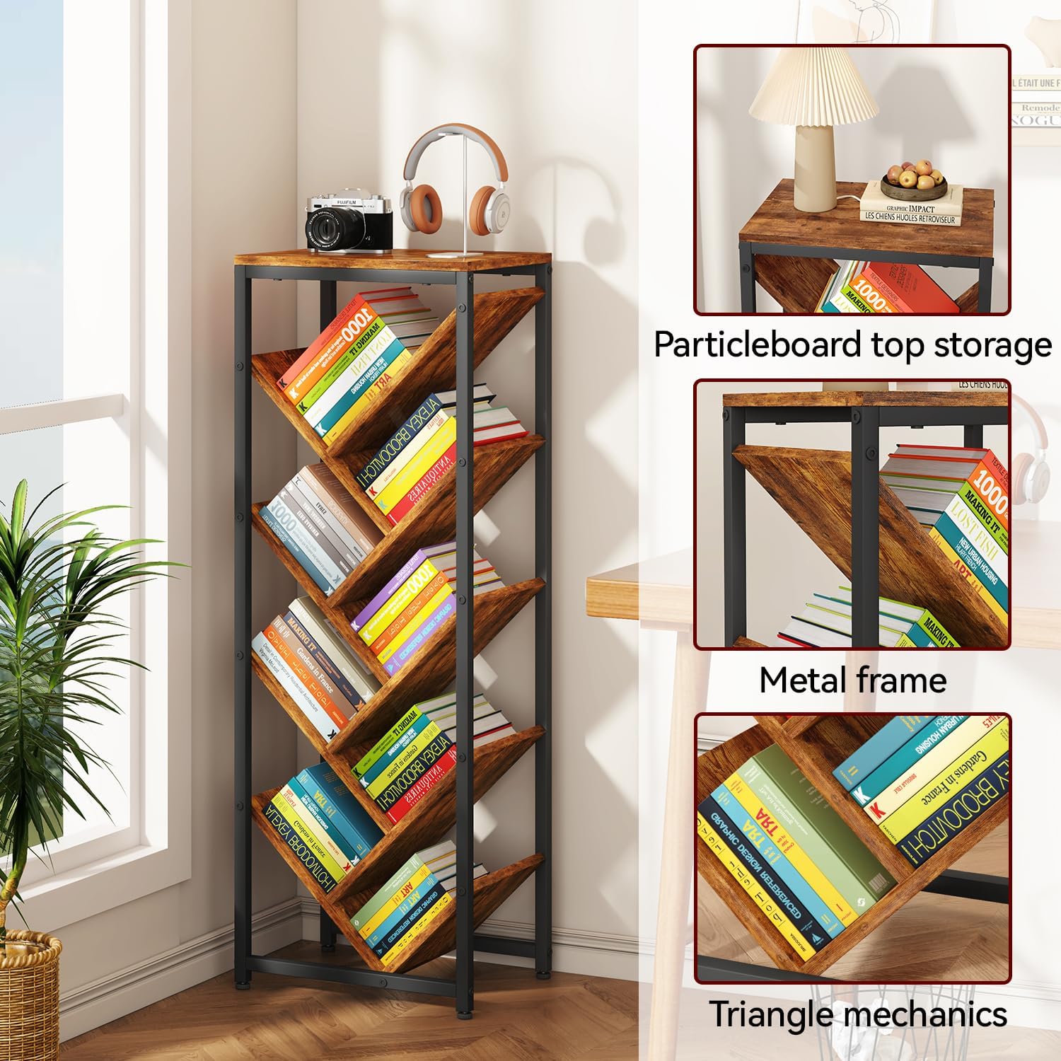 Thumbnail 4 de IBUYKE Tree Bookshelf 9-Tier 41.9in