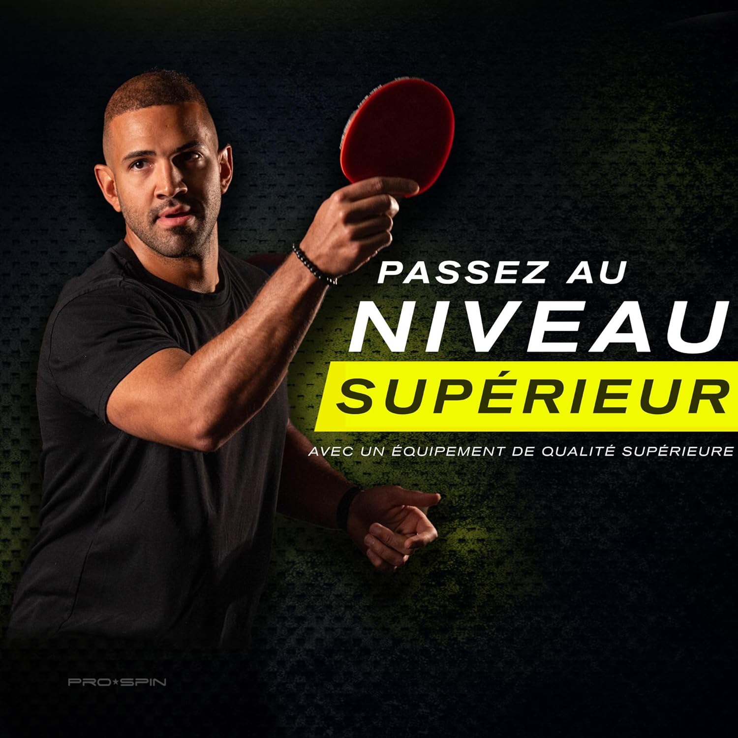 Thumbnail 6 de PRO-SPIN Raquette de ping-pong Série Elite 7 plis (ITTF) — Fibre de carbone, mousse 2 mm et étui