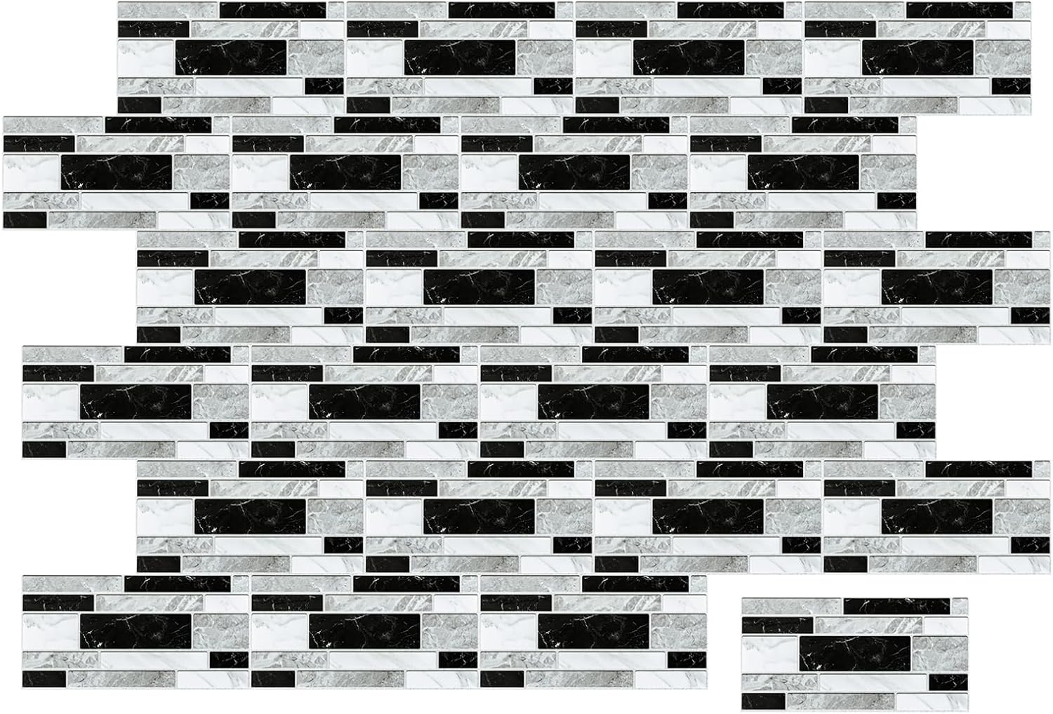 Thumbnail 7 de Decoroom Azulejos Autoadhesivos Blanco y Negro 🏠