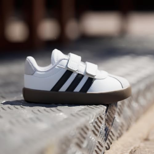 Detalle de adidas Mixte Enfant VL Court 3.0 Shoes — Cloud White/Core Black/Grey One, 29 EU