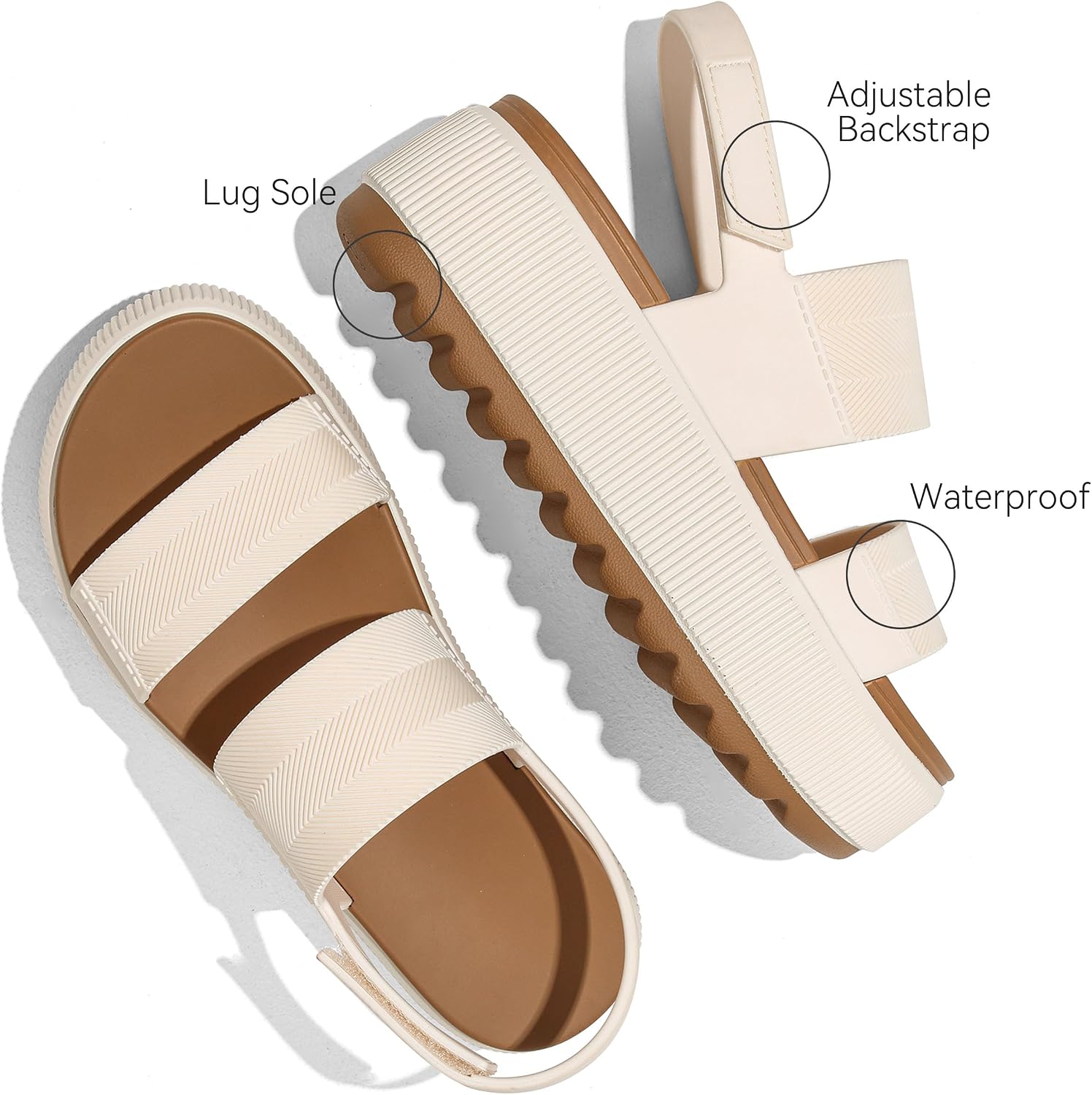 Detalle de Lovee Cosee Platform Water Sandals for Women: Comfortable, Stylish, and Ready for Summer