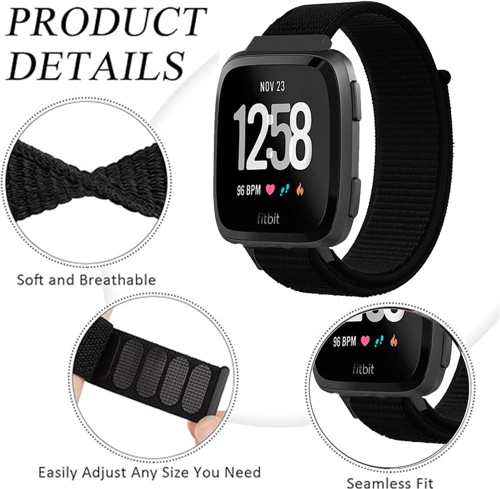 Thumbnail 1 de FYISWHO Breathable Nylon Watch Strap for Fitbit Versa 2 / Lite / SE
