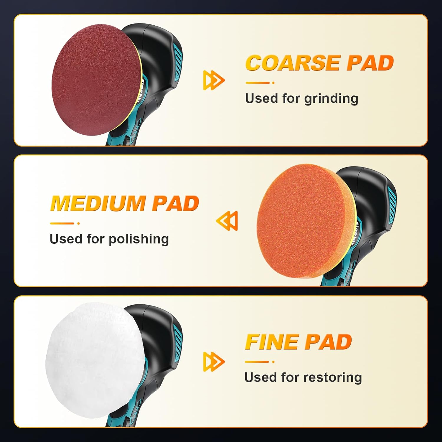 Thumbnail 5 de Akku Poliermaschine 150 mm Exzenter 2×21V