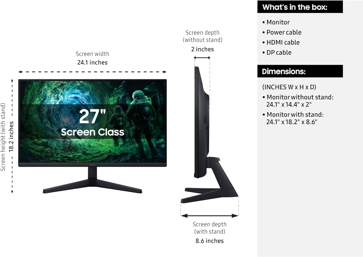 Detalle de SAMSUNG Odyssey G5 G53F 27" Monitor