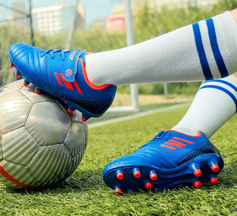 Detalle de Mitudidi Fußballschuhe Kinder – Unisex Hallen- und Outdoor-Fußballschuhe