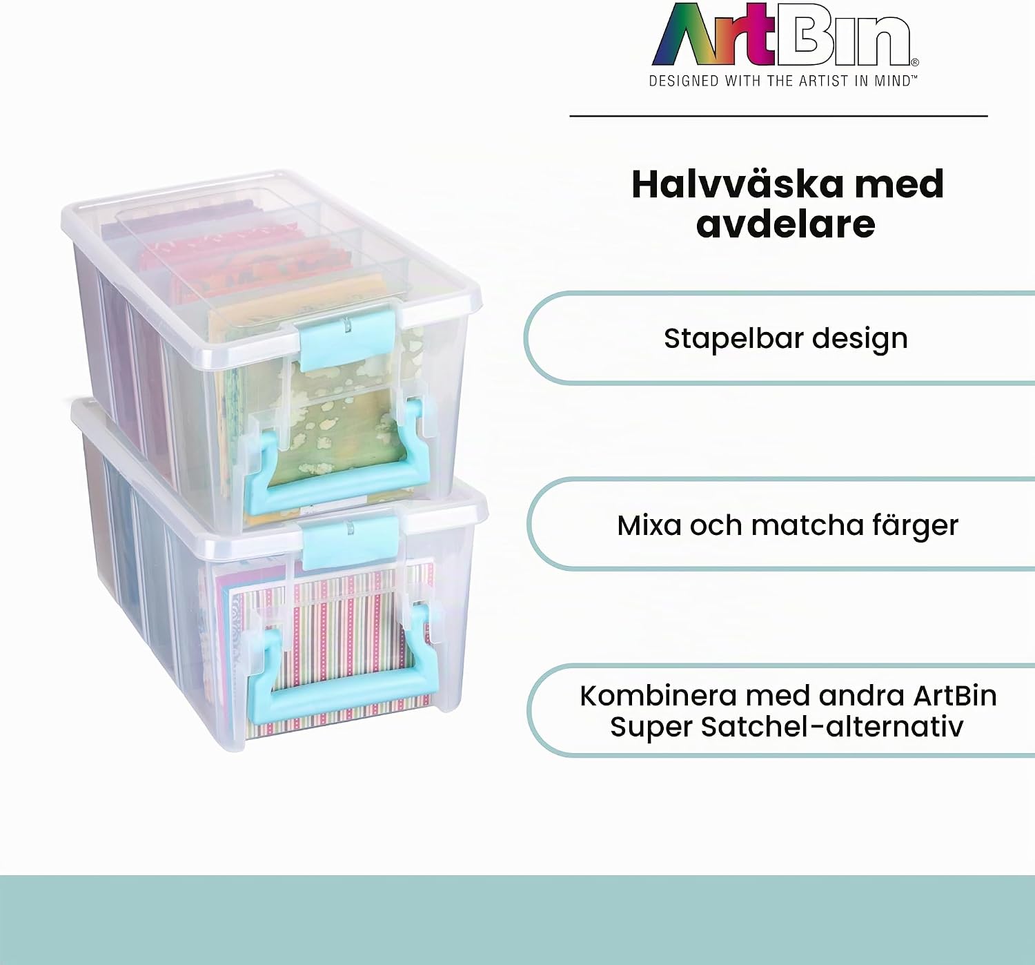 Detalle de ArtBin 6925AB Semi Satchel förvaring med tre löstagbara skiljeväggar
