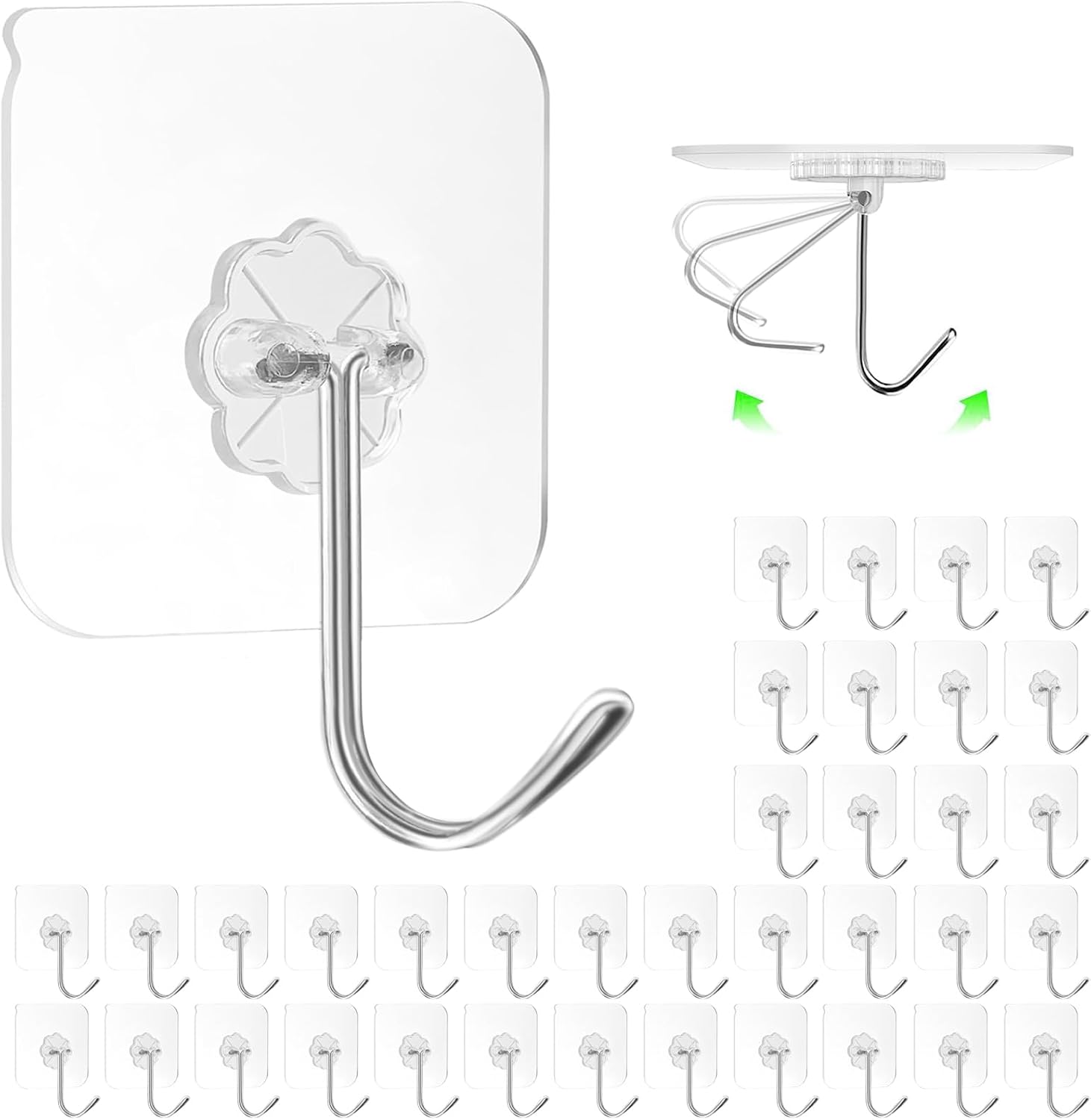 Detalle 2 de ZESLMG Adhesive Wall Hooks 22 lb