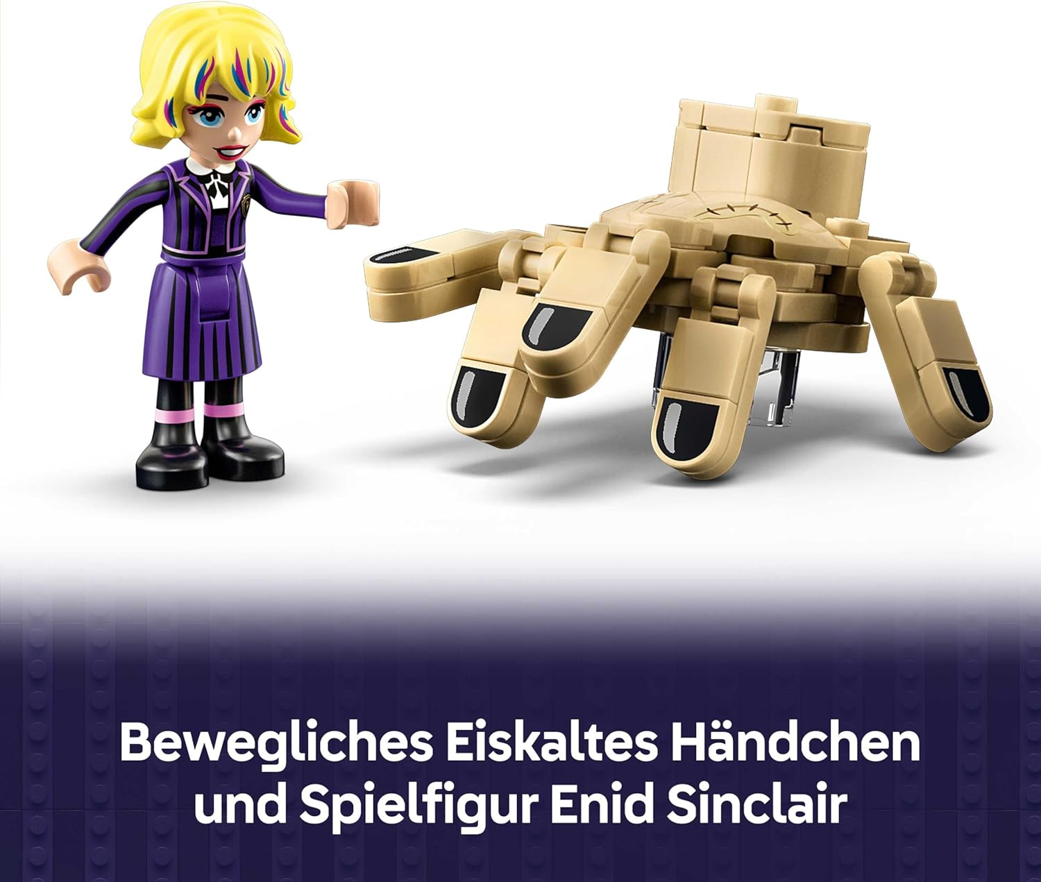 Detalle de LEGO Wednesday 76785: Die Wohnung des Eiskalten Händchens – Kofferspielset mit Enid Minifigur