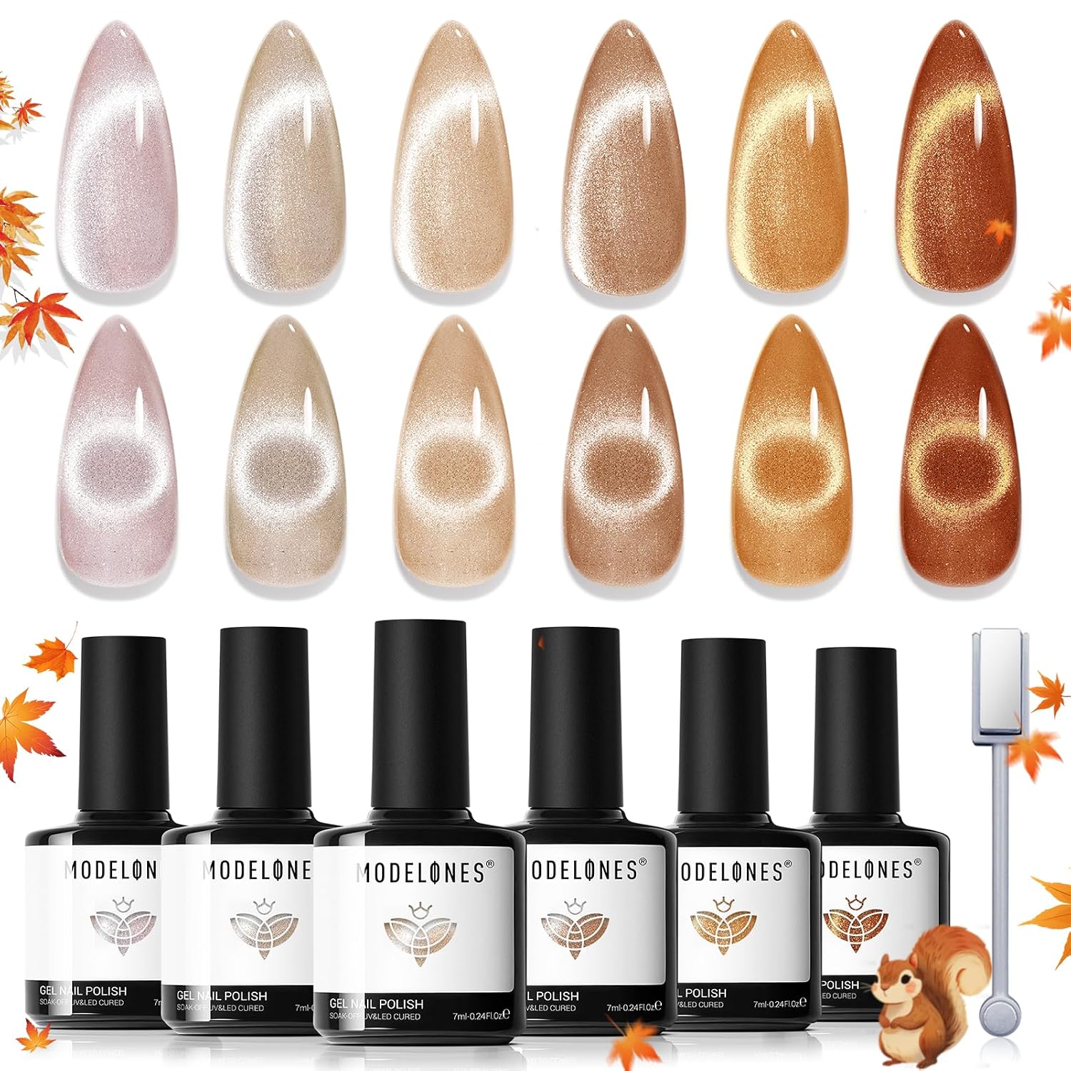 Detalle de Modelones Cat Eye Gel Nail Polish Set