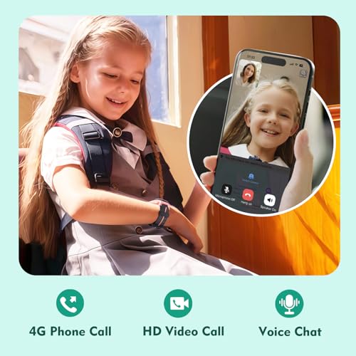 Detalle de imoo Z1 Kids Smart Watch for Boys with GPS Tracker & Video Call, IPX8 Blue