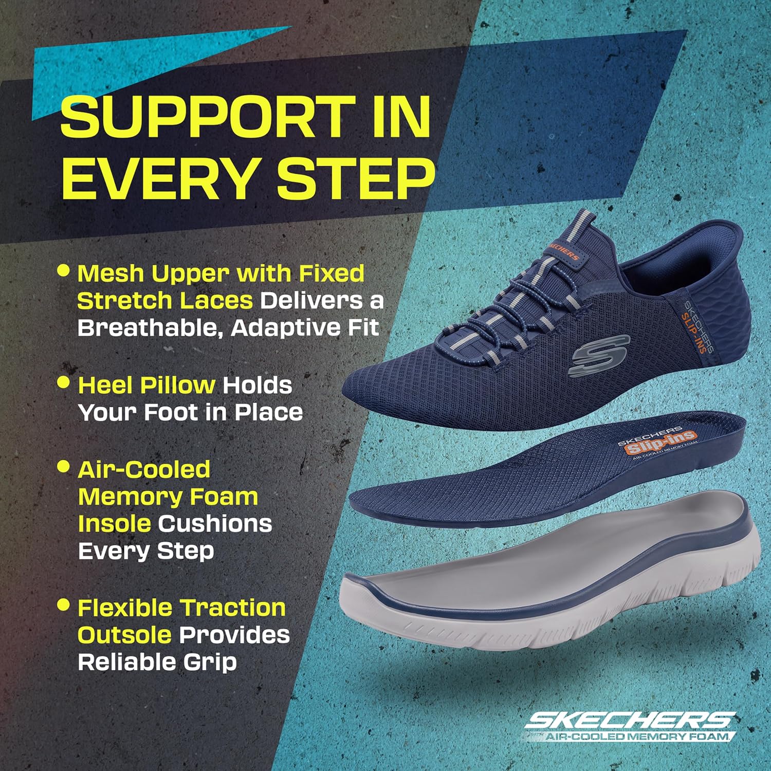Detalle de Skechers Men's Summits High Range Slip-in, Navy (9 UK) review