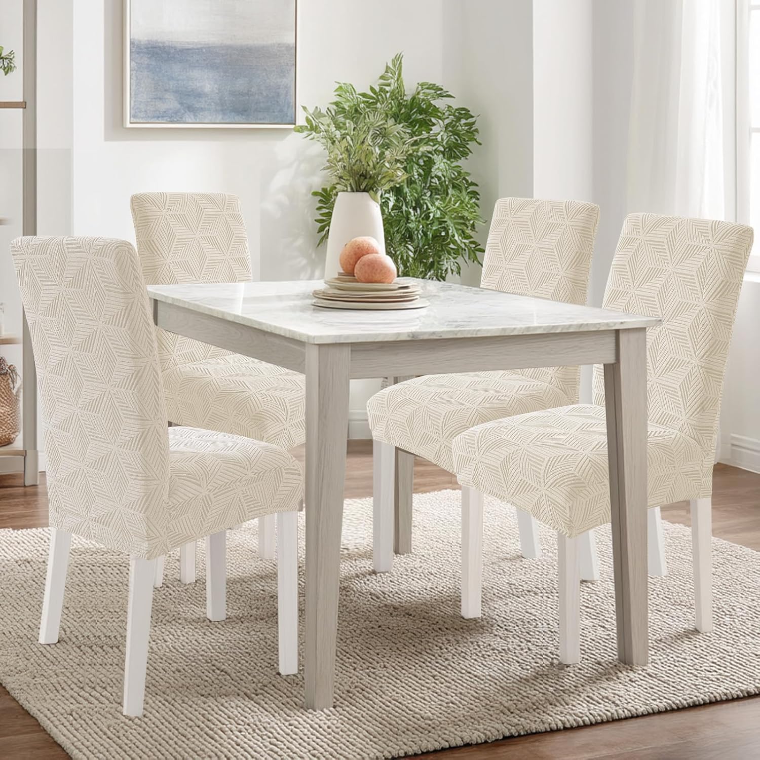 Detalle de Housse de Chaise Extensible 2 Pièces Ystyle – Universelle, Beige