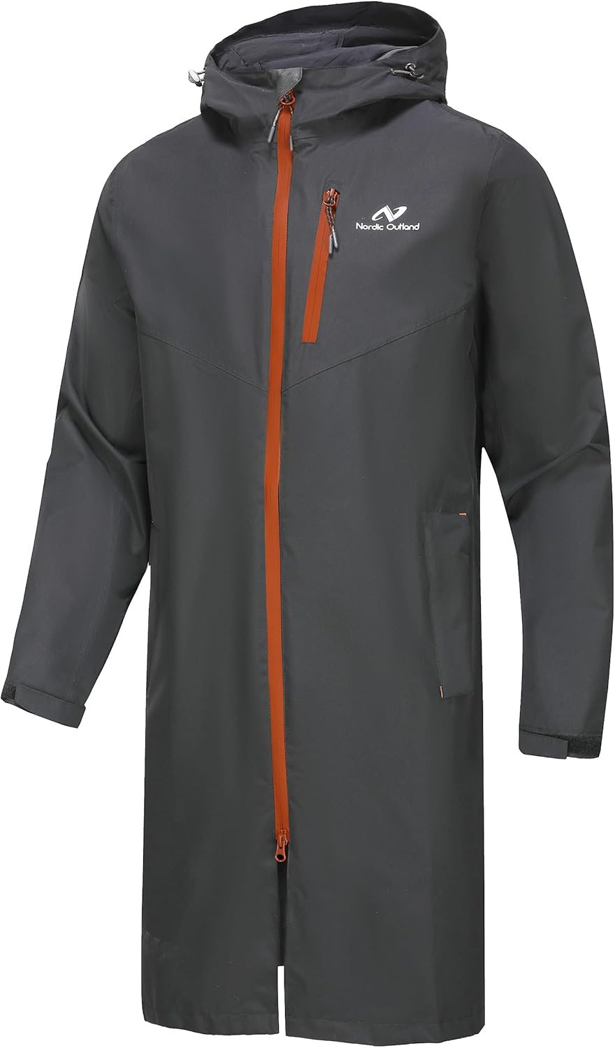 Thumbnail 4 de NORDIC OUTLAND Rain Jacket Men: Waterproof, Breathable Long Raincoat with Hood
