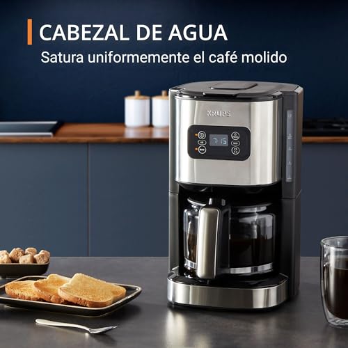 Detalle de Krups First ☕️ Cafetera de filtro 1,25L con temporizador y modo preinfusión