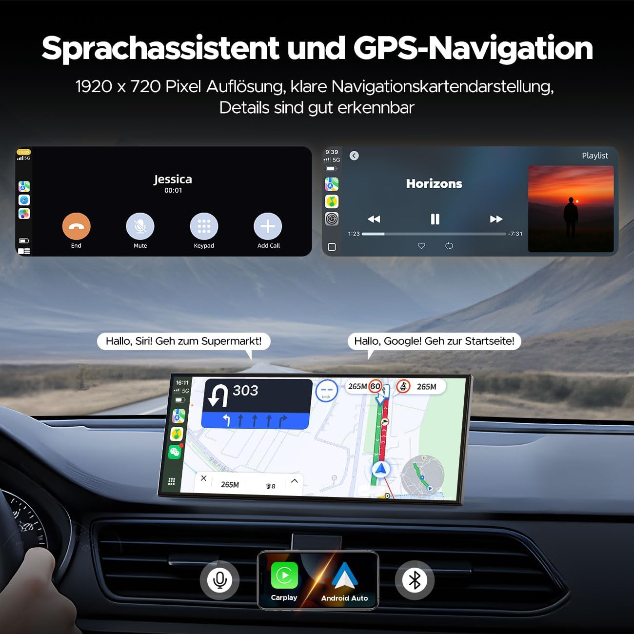 Thumbnail 3 de Volam 10.25 Pulgadas CarPlay Inalámbrica