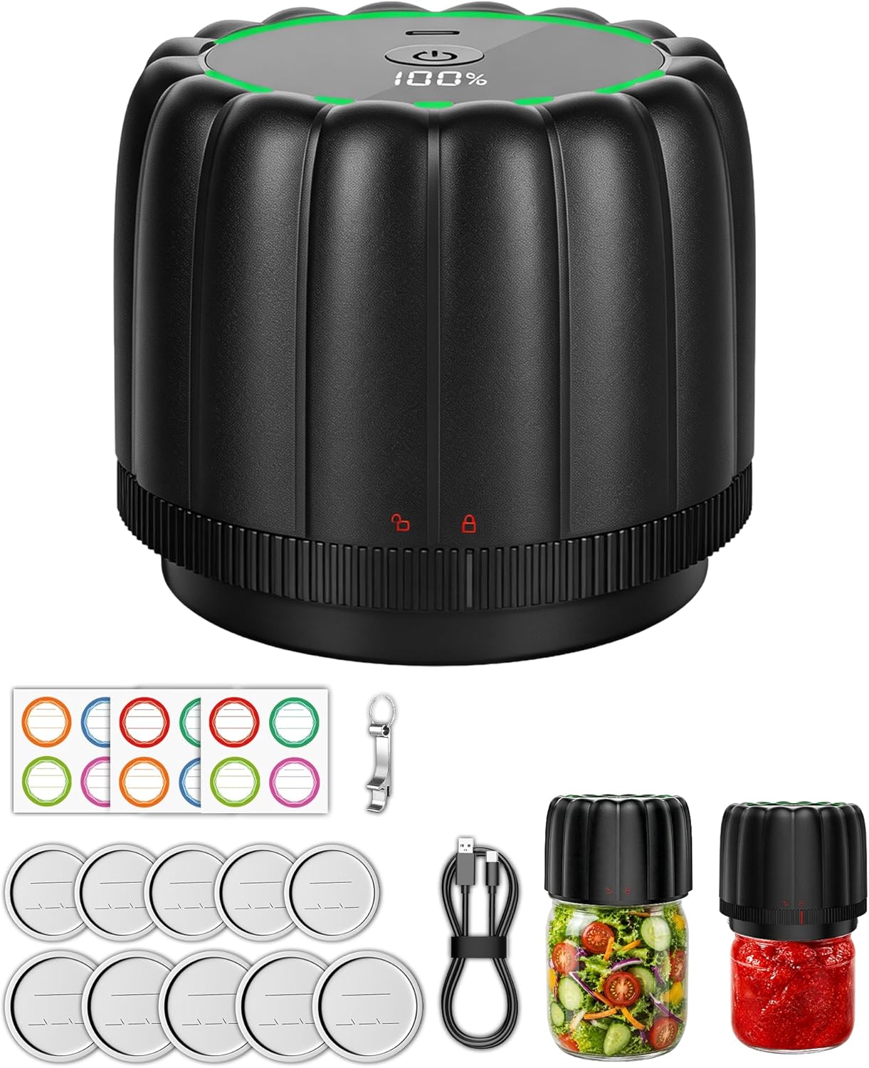 Bunyta Electric Mason Jar Vacuum Sealer 2500mAh
