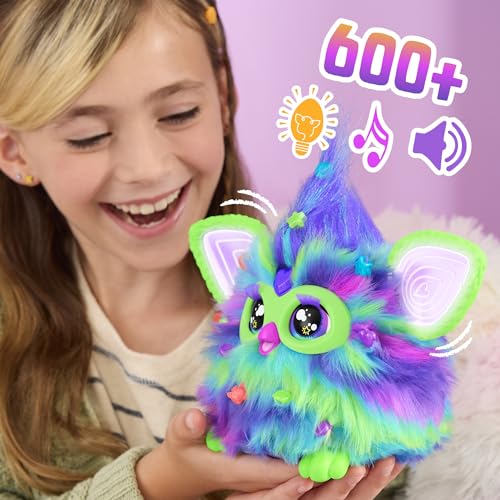 Detalle de Furby Galaxy de Furby (peluche interactivo que brilla en la oscuridad) – versión en español