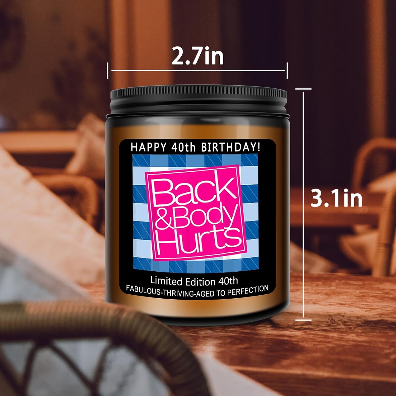 Detalle de Homsolver lavender birthday candle