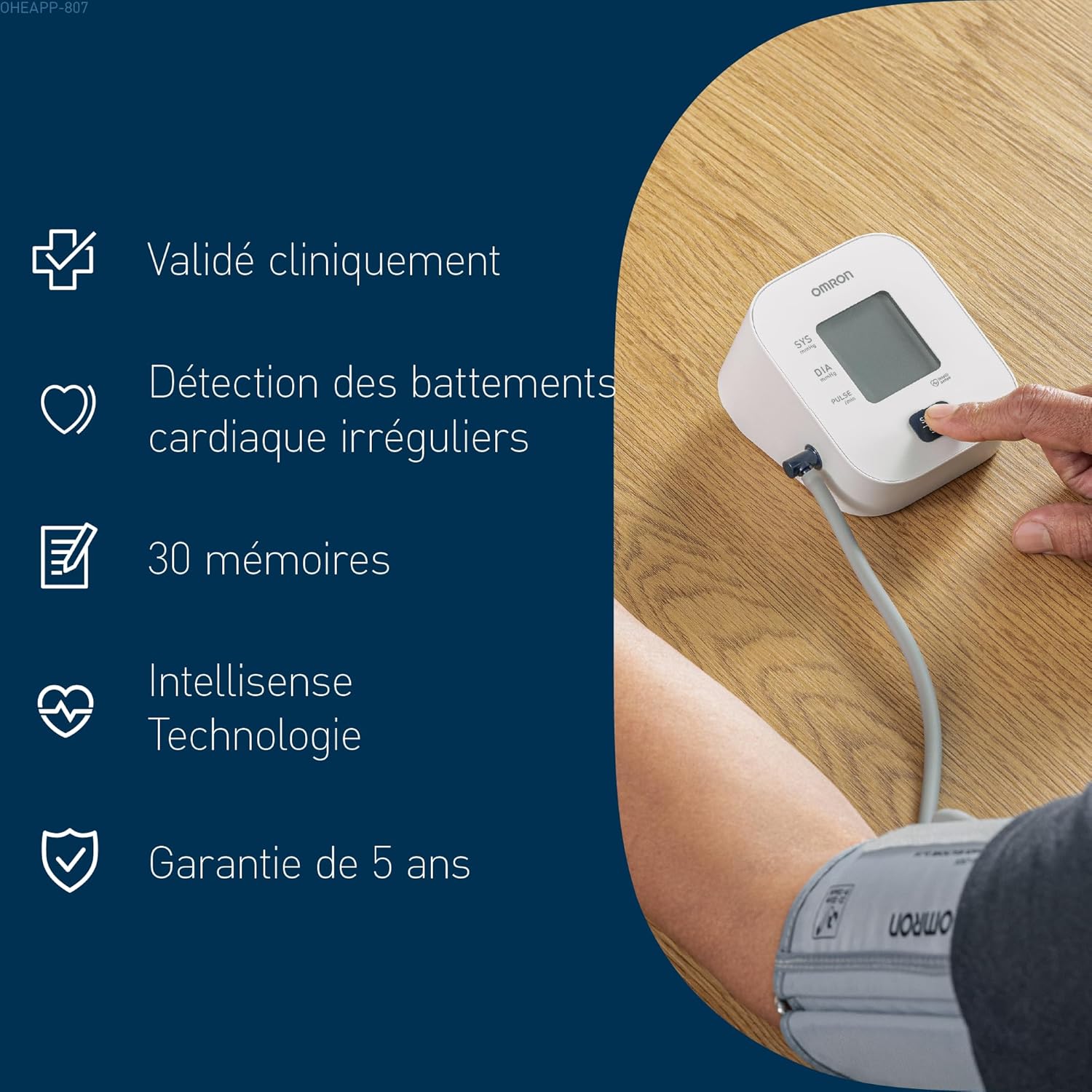Thumbnail 2 de OMRON M1 Basic – Tensiomètre bras automatiques, brassard 22–32 cm, mesure en un seul toucher