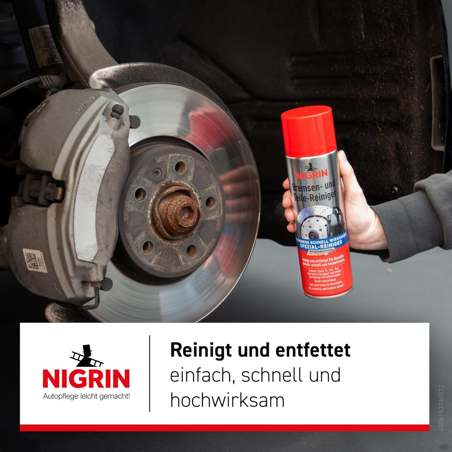 Thumbnail 1 de NIGRIN Bremsen- und Teile-Reiniger – acetonfrei, 6 x 500 ml