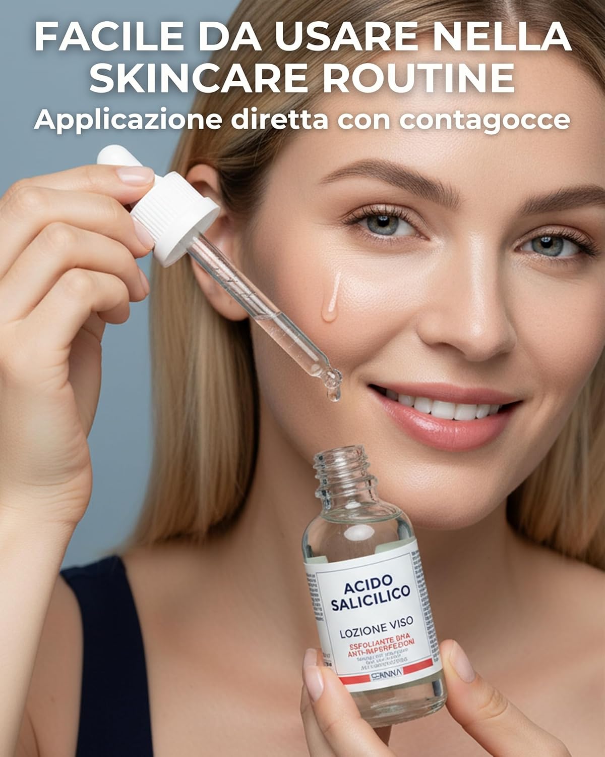Detalle de SERININA Acido Salicilico Viso – Siero Esfoliante BHA 2% per Acne e Pori Dilatati