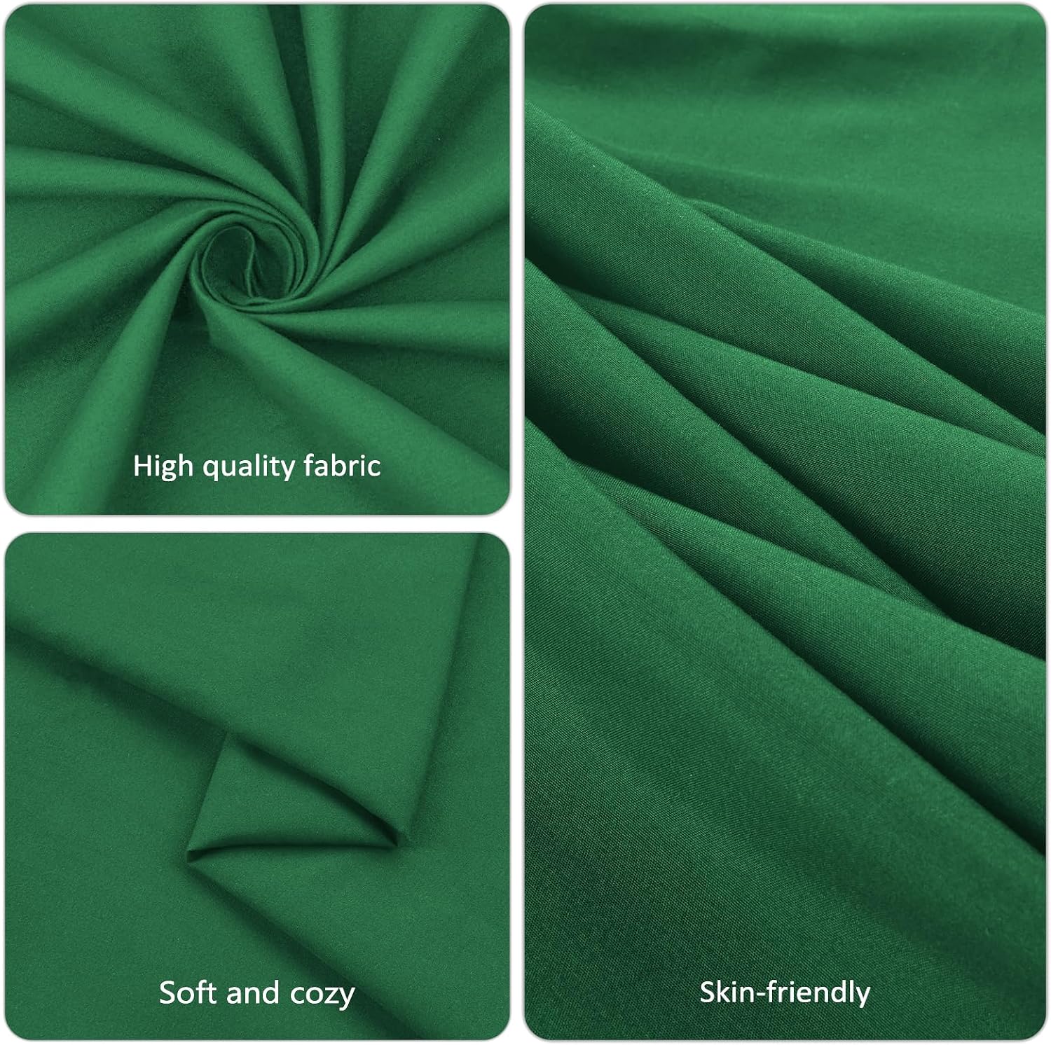 Thumbnail 3 de pepmily 8-Pack 90-Inch Dark Green Round Tablecloths (Hunter Green)