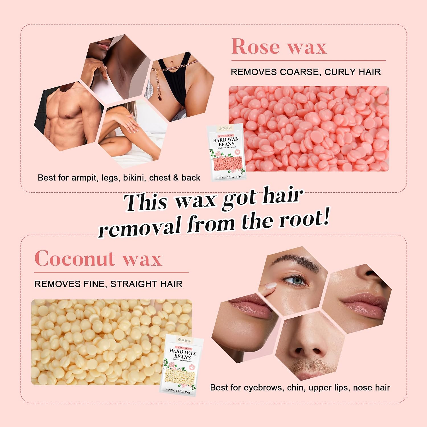 Thumbnail 3 de PURECLEAN Waxing Set – Schnell Aufheizender Digitaler Wax Maschine – 4 Packungen Wachsperlen, Nachwachslotion, Silikonschale – 59 Artikel für alle Haartypen – Gesicht, Brazilian Bikinizone, Körper
PURECLEAN Waxing Set – Schnell Aufheizender Digi…