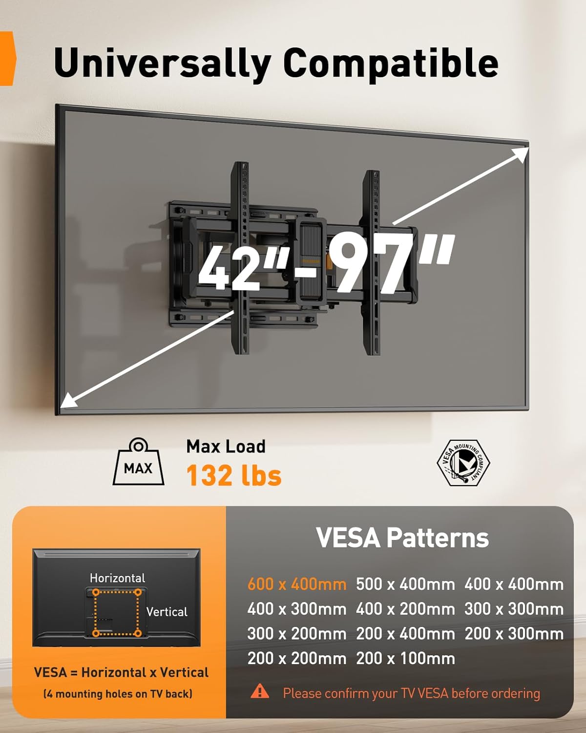 Thumbnail 1 de Perlegear PGLF15 40–86 inch TV Mount