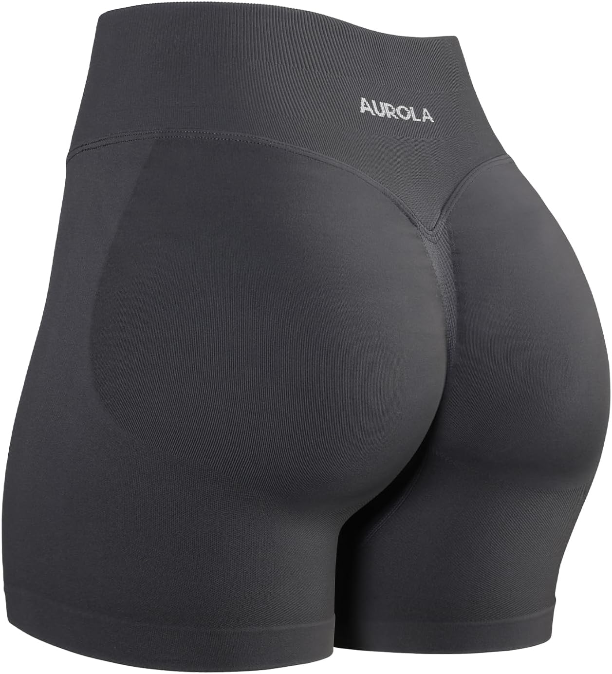 Detalle de AUROLA Influence Workout Shorts for Women – No Roll Up, Scrunch Seamless Compression