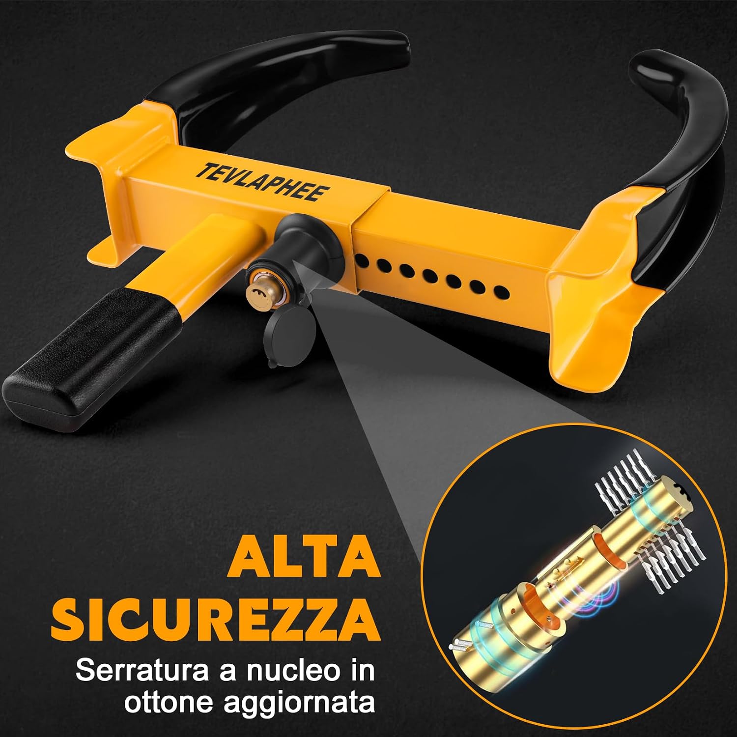 Detalle 2 de Tevlaphee Antifurto Blocca Ruota 19–30 cm