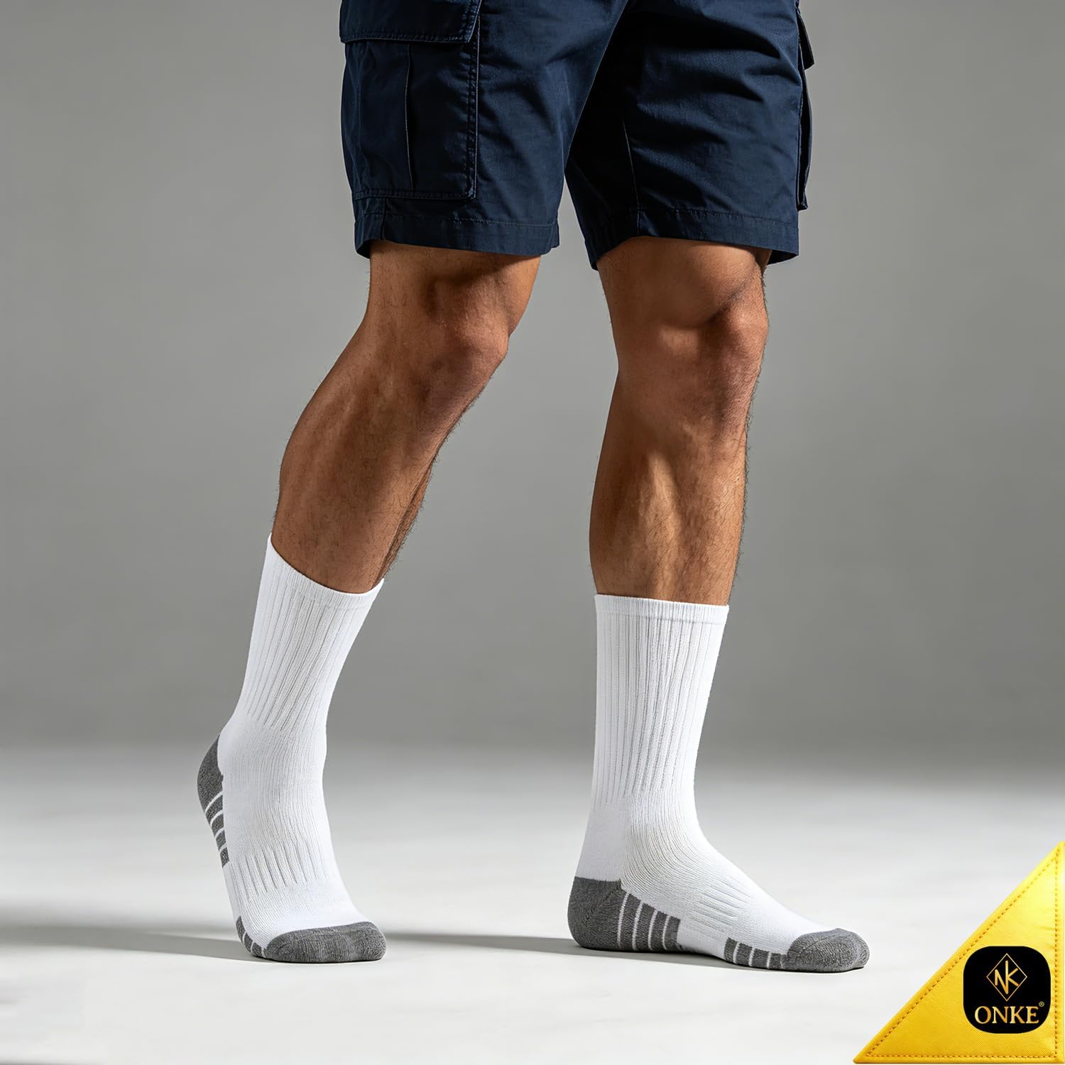 Detalle de ONKE Max Full Cushion Crew Socks with Moisture Wicking & Odor Control for Steel Toe Work Boots