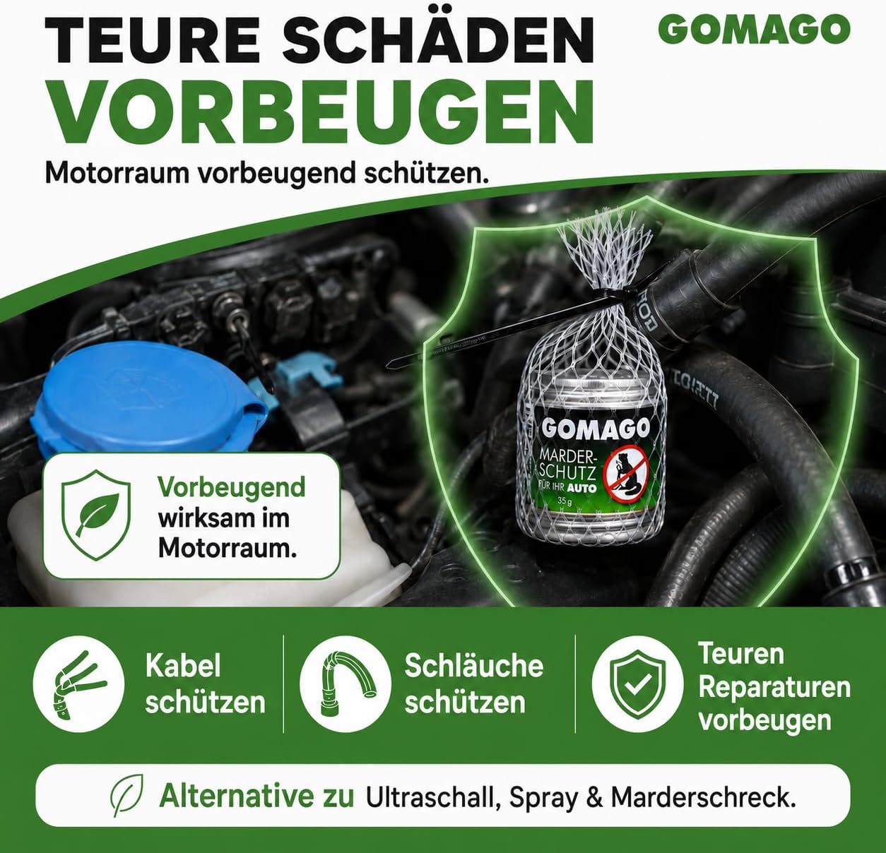 Thumbnail 6 de GOMAGO Marderschutz 2er Set 2 x 35g đ