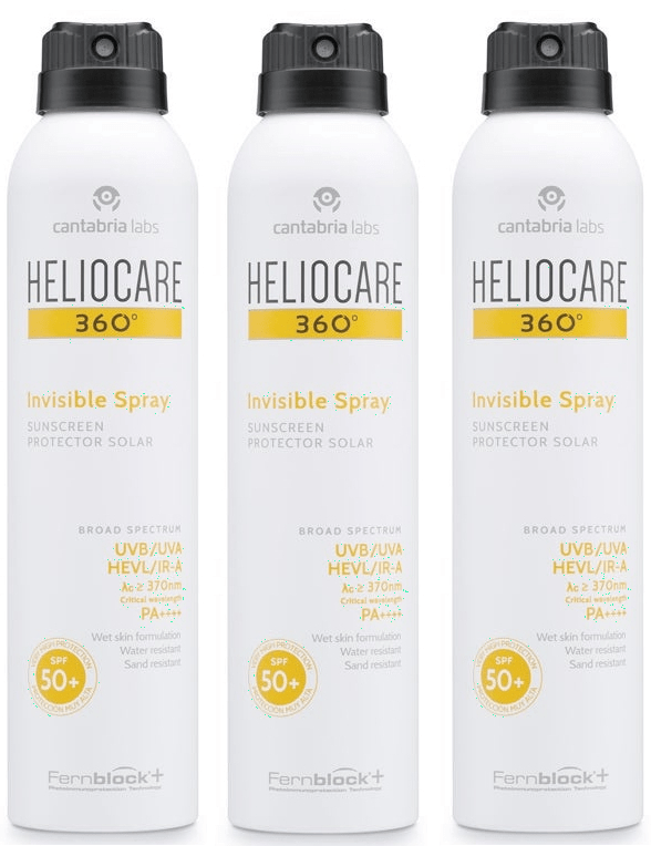 Heliocare 360 Spray Invisible SPF50 3x200 ml sunscreen