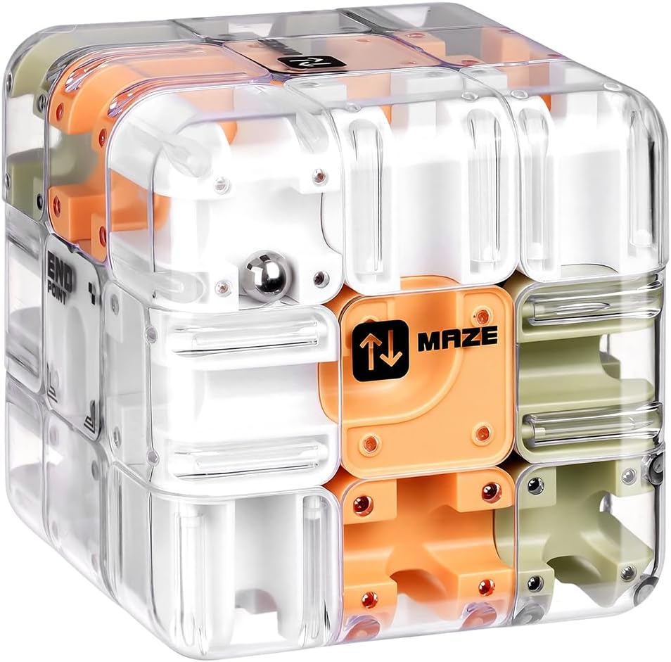 Detalle de Vicloon Grande Cubo Labirinto 3D: puzzle cubi labirinti per concentrazione (giallo)