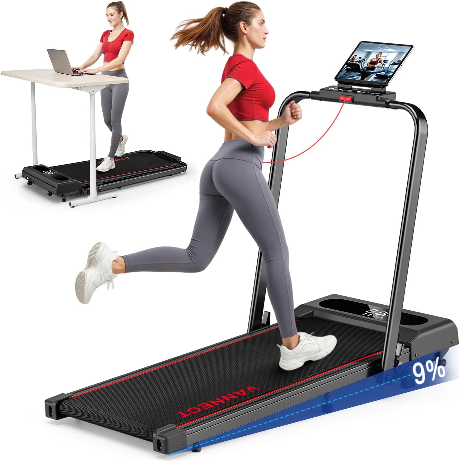 Detalle de 6 in 1 Folding Treadmill 2.75HP 350LBS