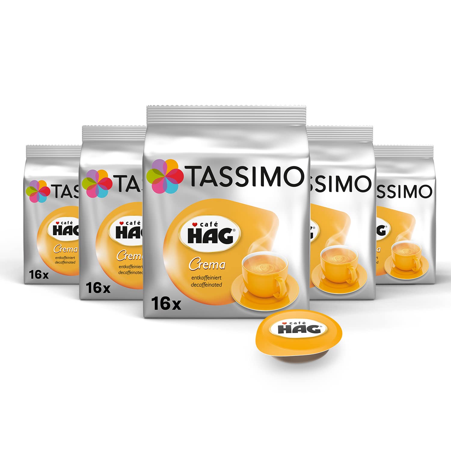 Detalle de Tassimo Kapseln Café HAG Crema – Entkoffeinierter Genuss in 80 Pads
