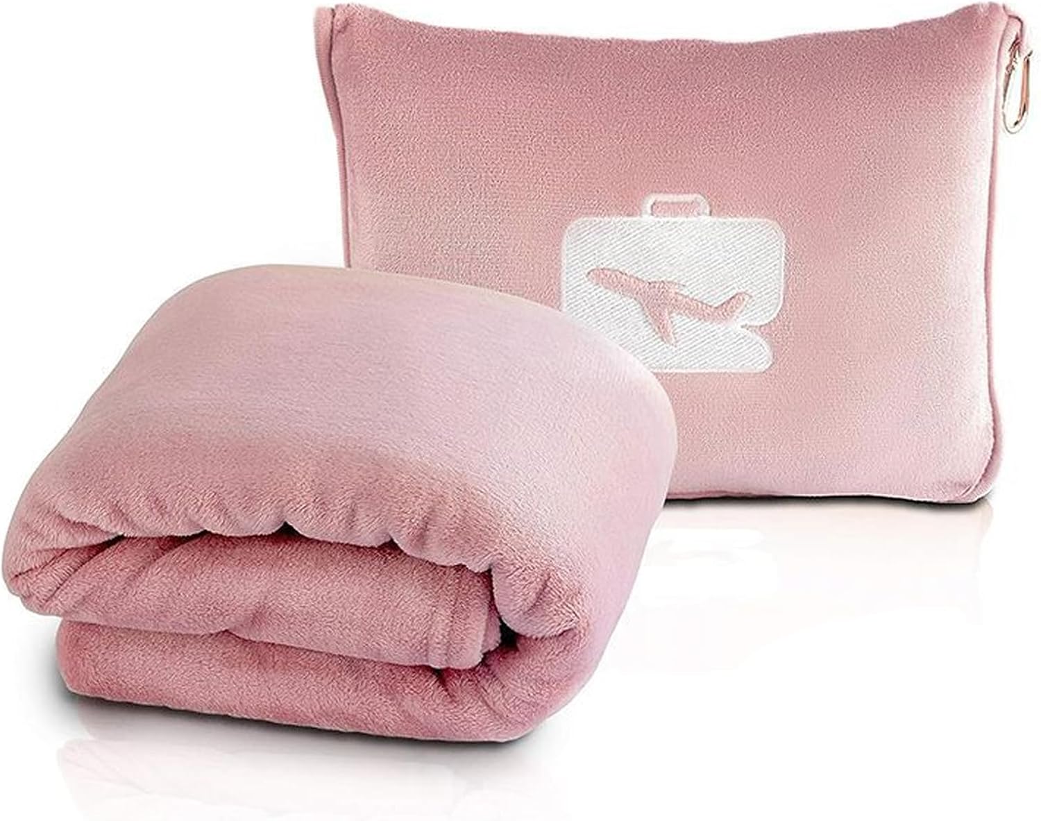 Detalle de Travel Blanket and Pillow 50x60 in Light Pink
