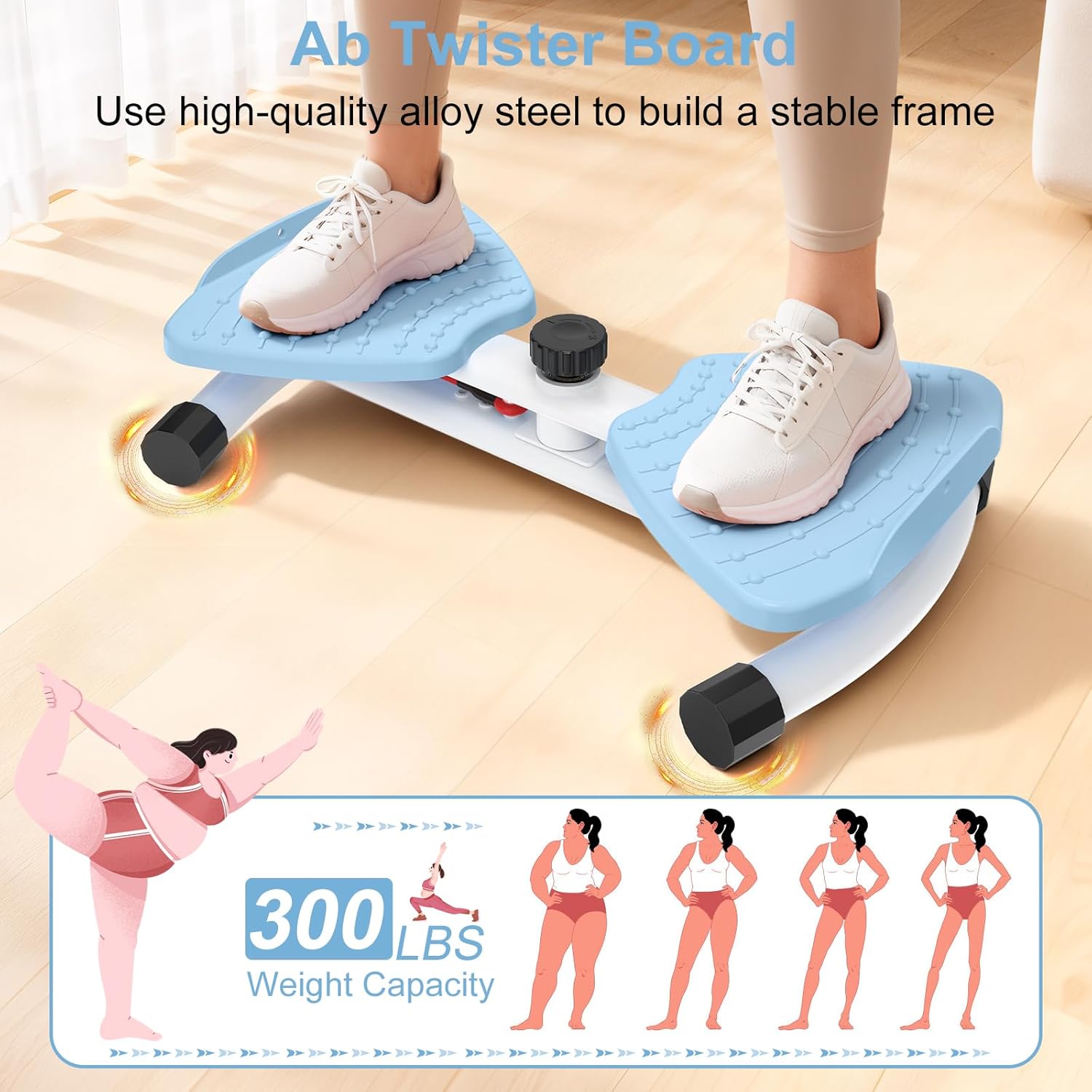 Thumbnail 6 de Waist Twister Machine Exercise: Adjustable Ab Twister with Noiseless Operation and 300 lbs Capacity