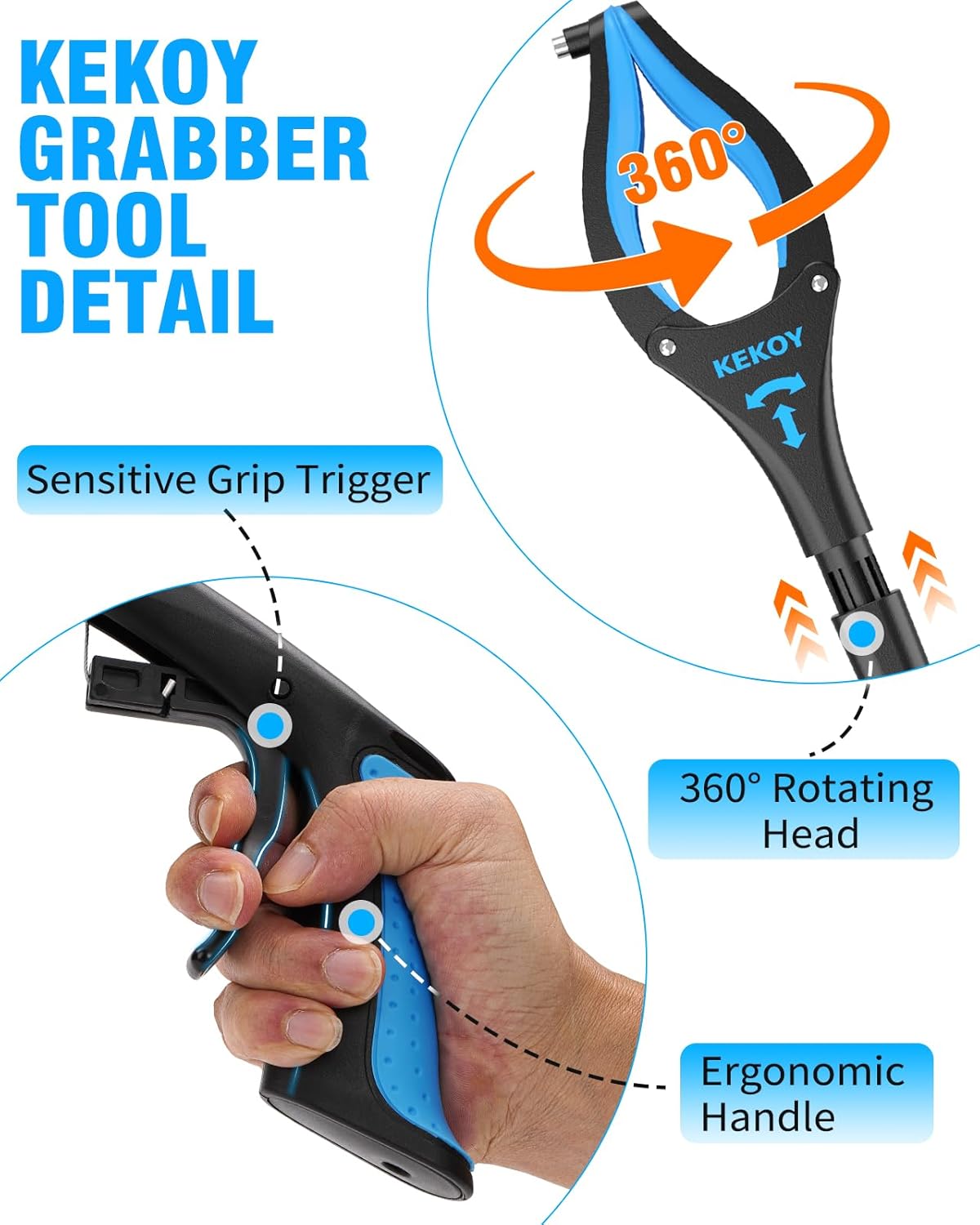 Thumbnail 2 de Kekoy 36" Extra‑Long Grabber Stick 91 cm