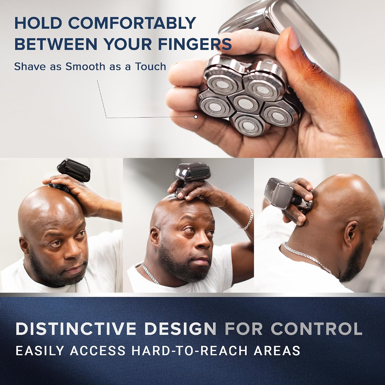 Thumbnail 2 de Electric Head Shaver for Bald Men: Cordless, Waterproof, and Skin-Friendly for a Close Shave