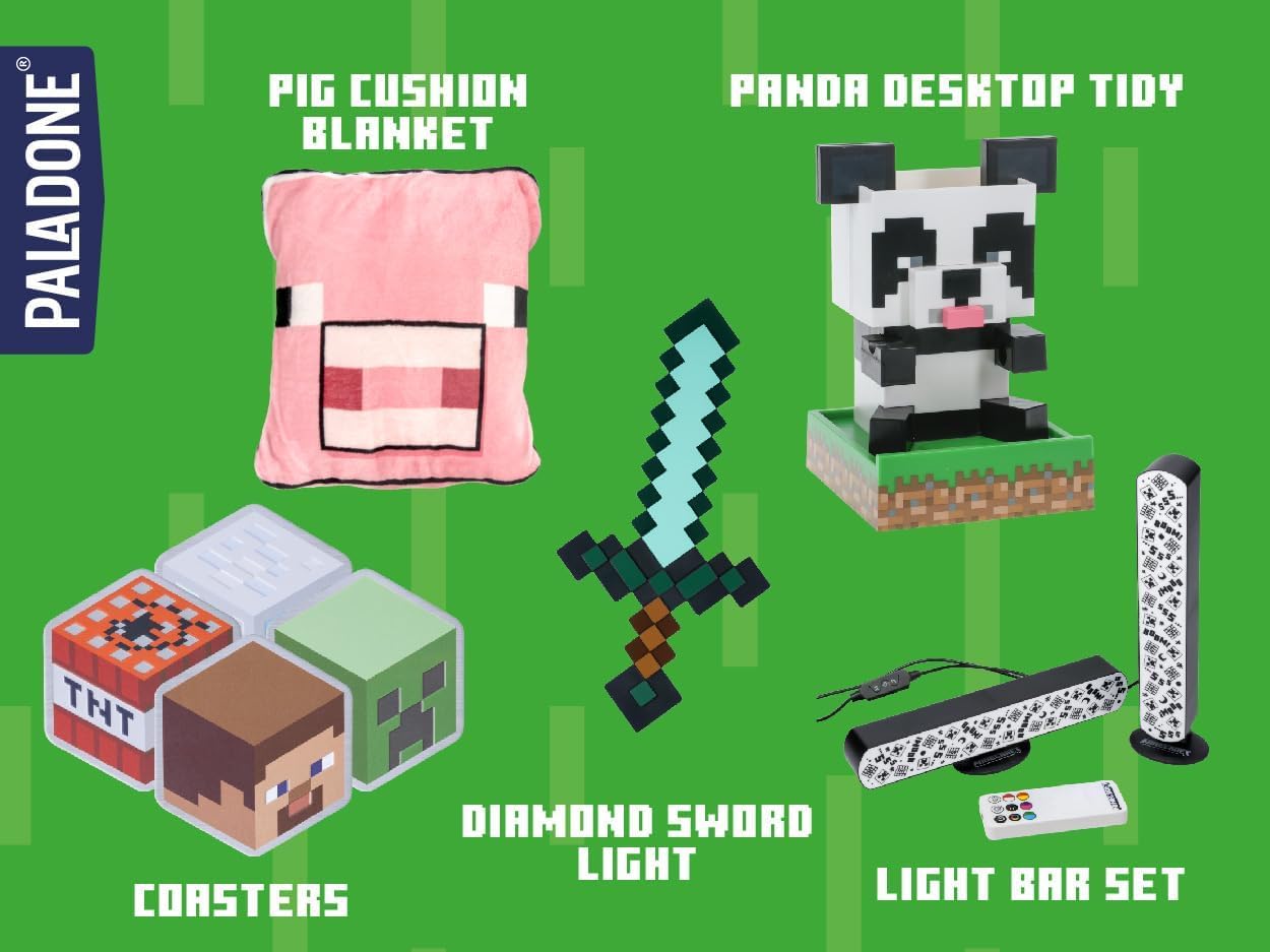 Thumbnail 1 de Paladone Minecraft Pig 2-in-1 Cushion Blanket – Official Travel Blanket by Paladone