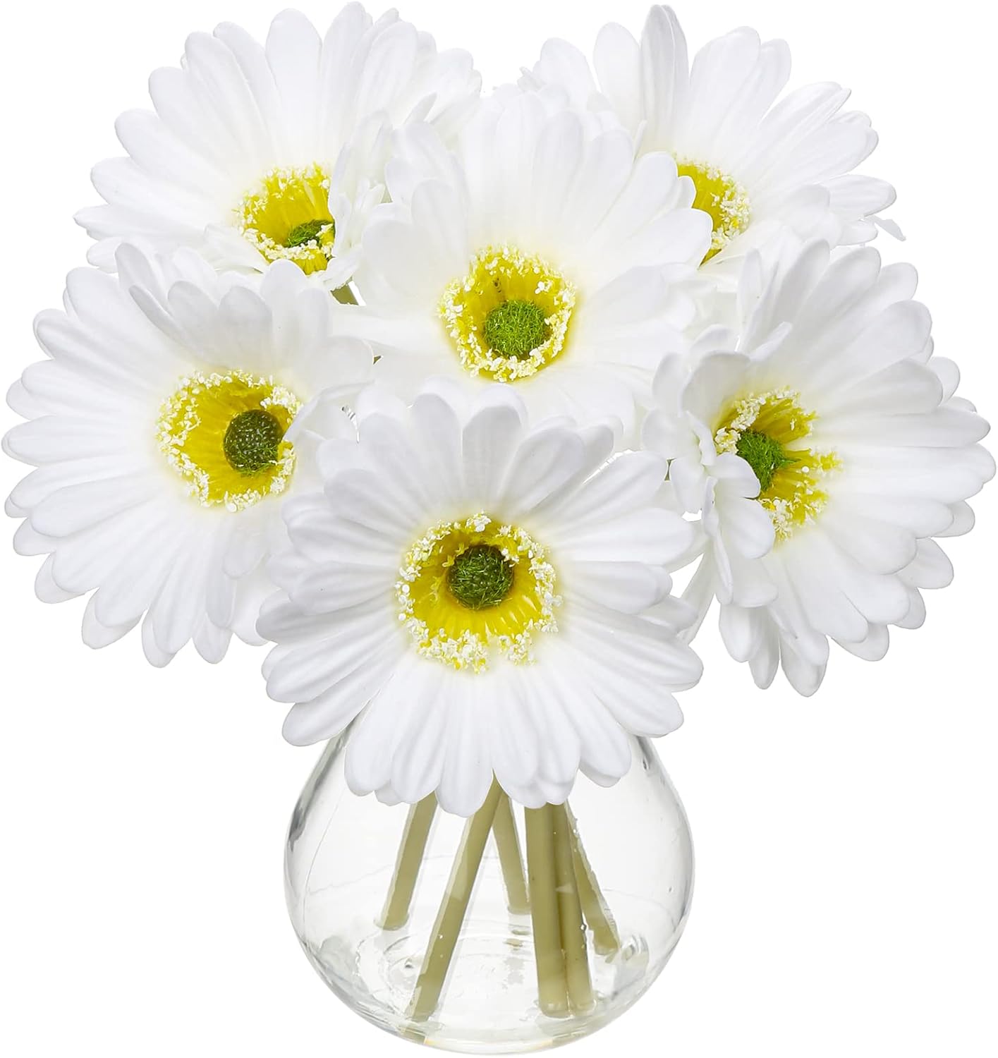 Thumbnail 6 de Sturdy 7-Piece Artificial Daisies with Glass Vase