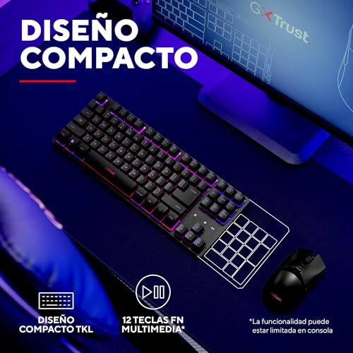 Detalle de GXTrust 1831 Dothix Teclado Inalámbrico TKL 80% con RGB y 2.4 GHz