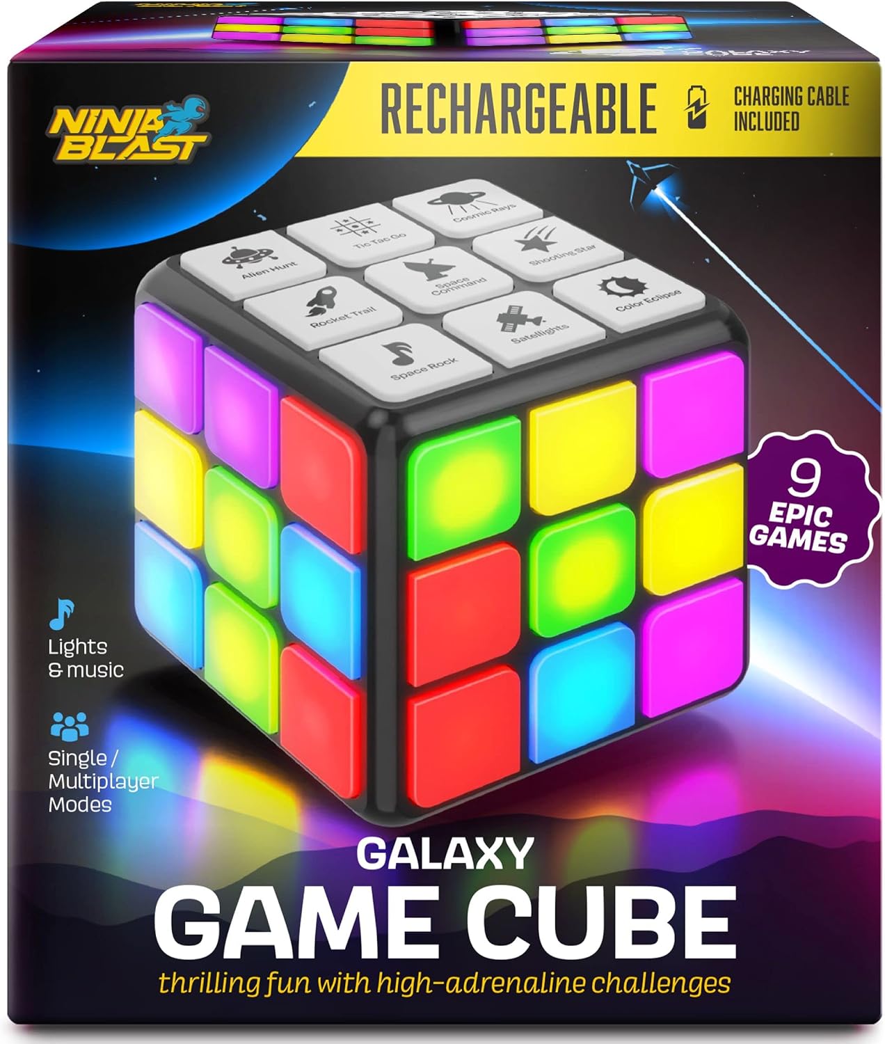 Detalle de Rechargeable Game Activity Cube 9 games